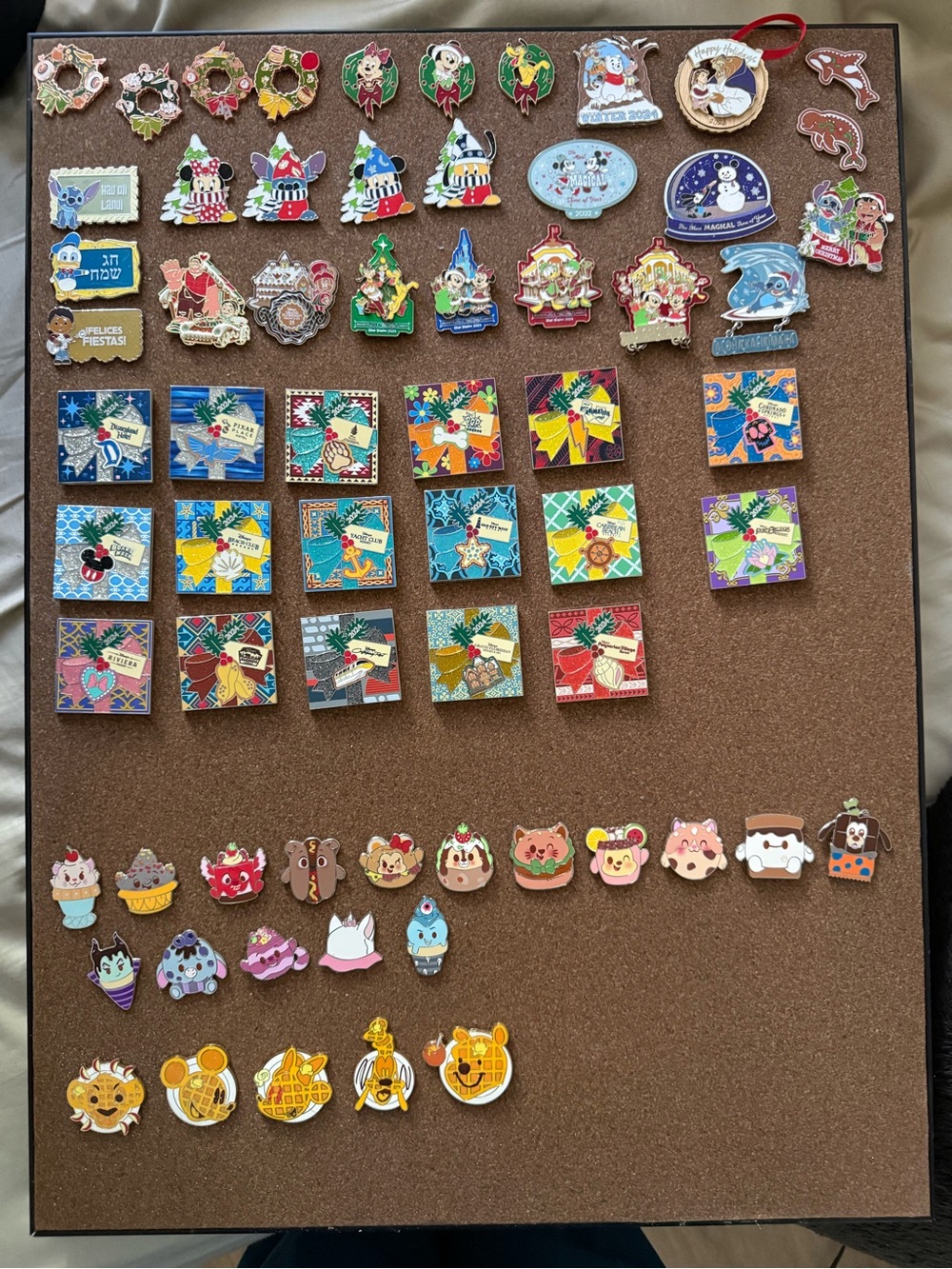Collectible Enamel Pin Display Board - Brown Cork Pet-Themed Pins